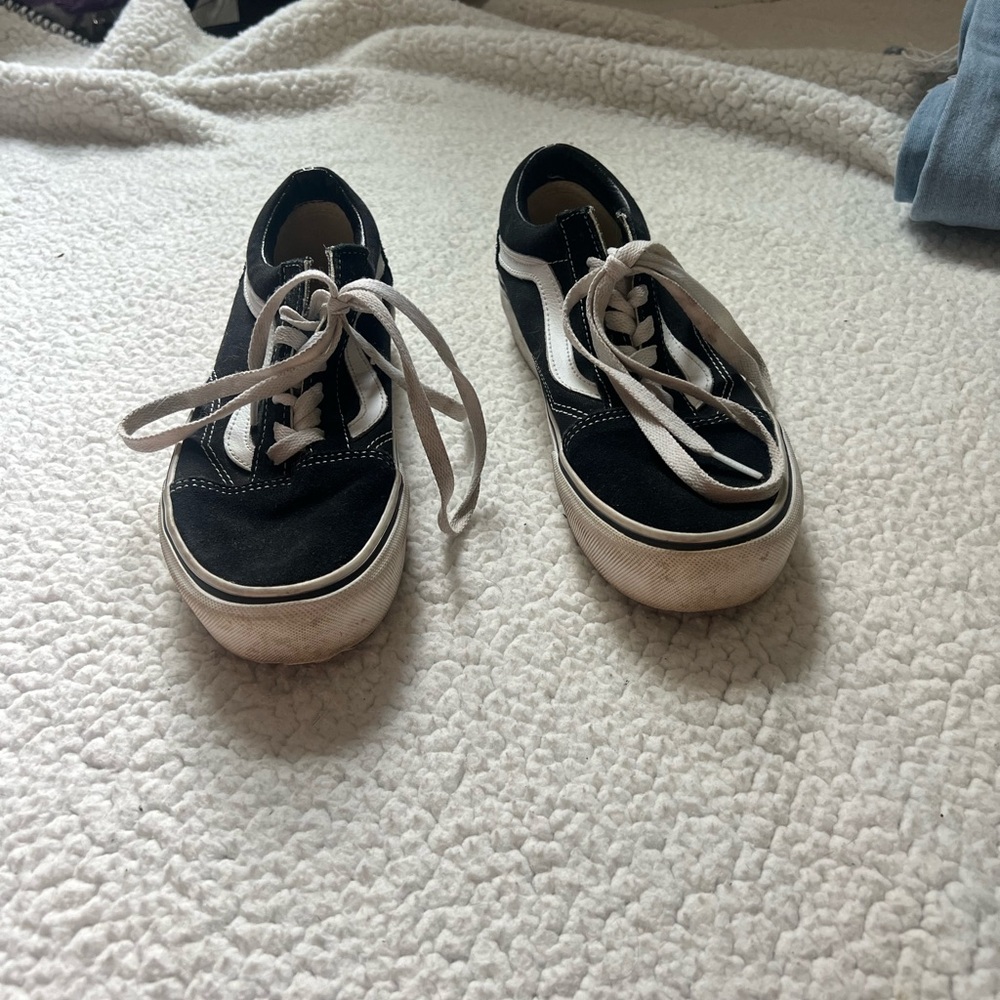 Black and white vans